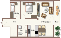 Grundriss Ferienwohnung 12